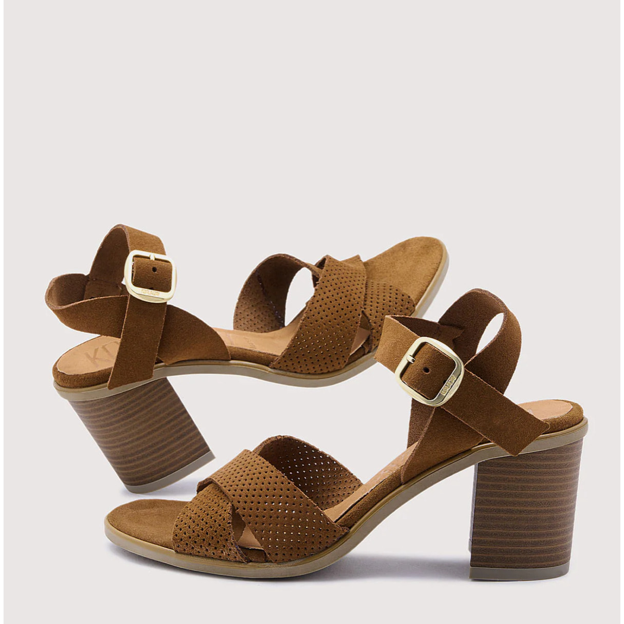 Sandalia Tacón Marrón Claro - Orsola