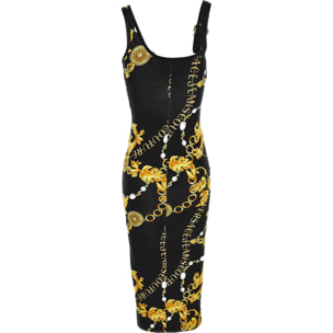 Versace Jeans Couture Vestido midi con hebilla de Versace Jeans Couture Logo Couture.