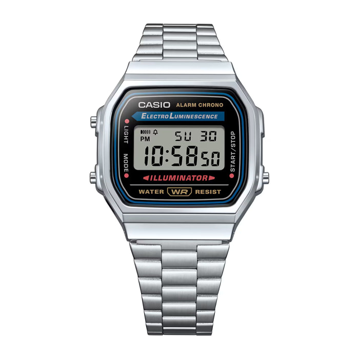 Reloj Casio A168WA-1WDF Unisex Digital Cuarzo con Correa de Acero inoxidable