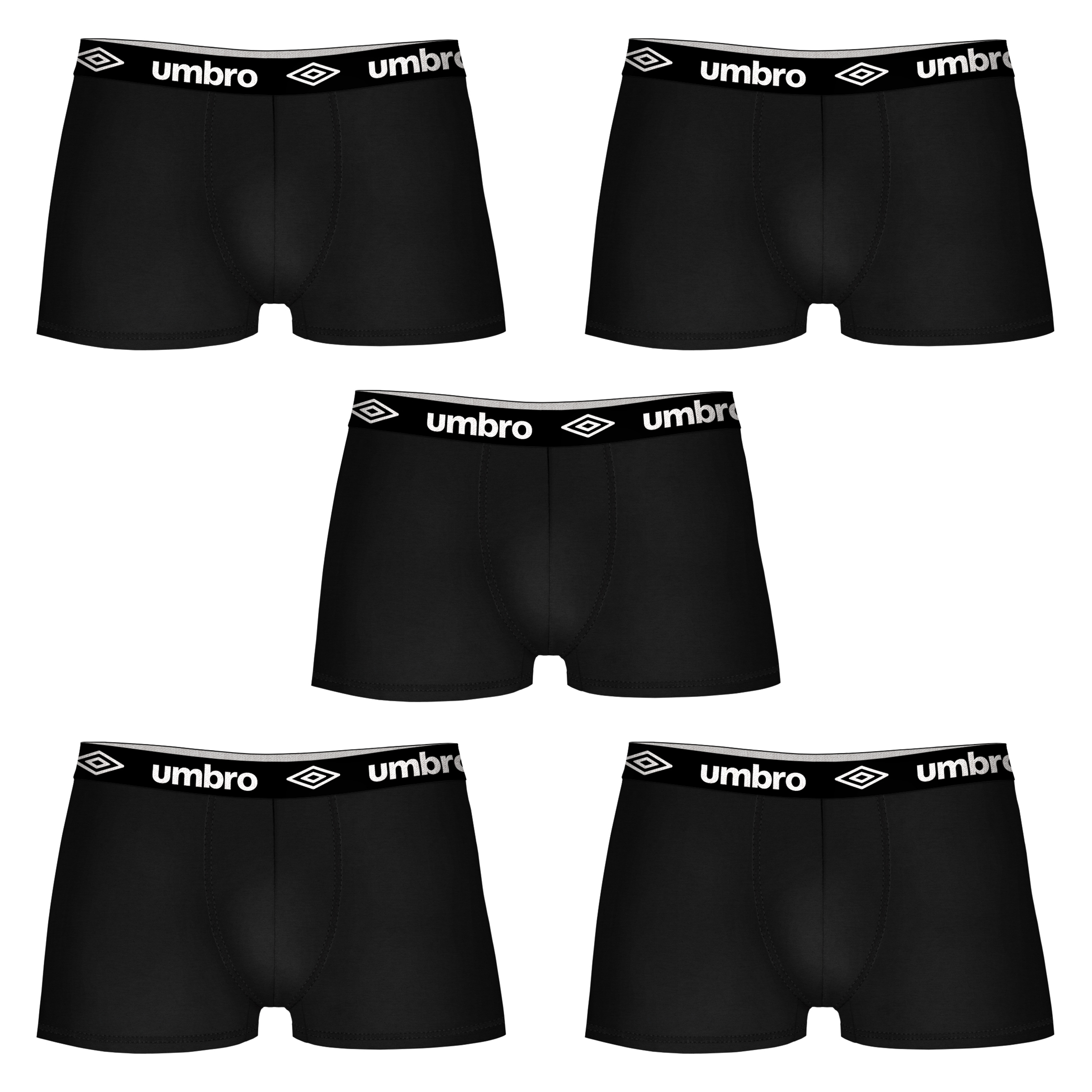 Pack 15 calzoncillos UMBRO en color negro para hombre