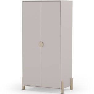 Armoire enfant 2 portes en bois - BASTIEN
