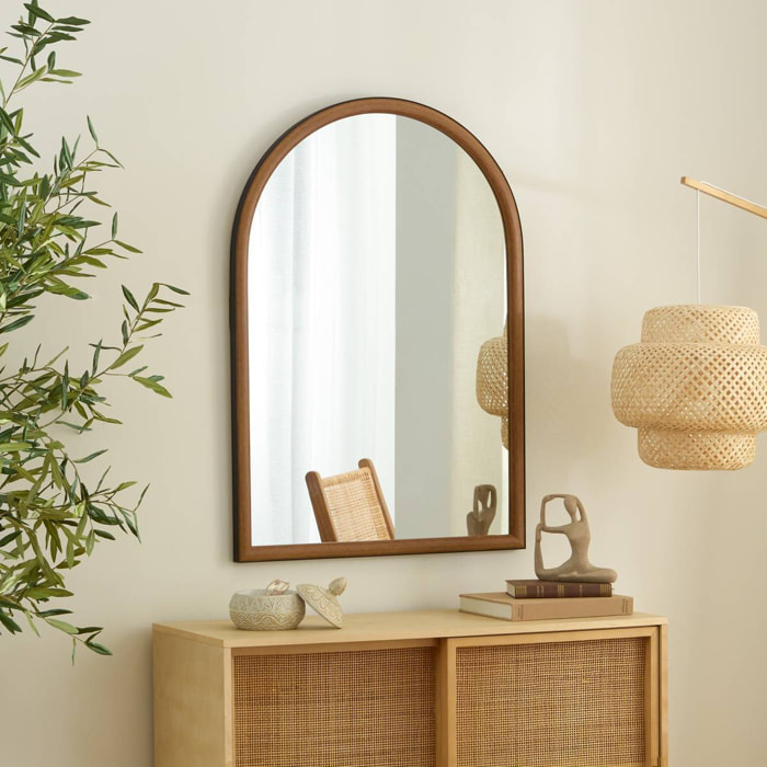 Miroir Tanya arche 68x98cm marron