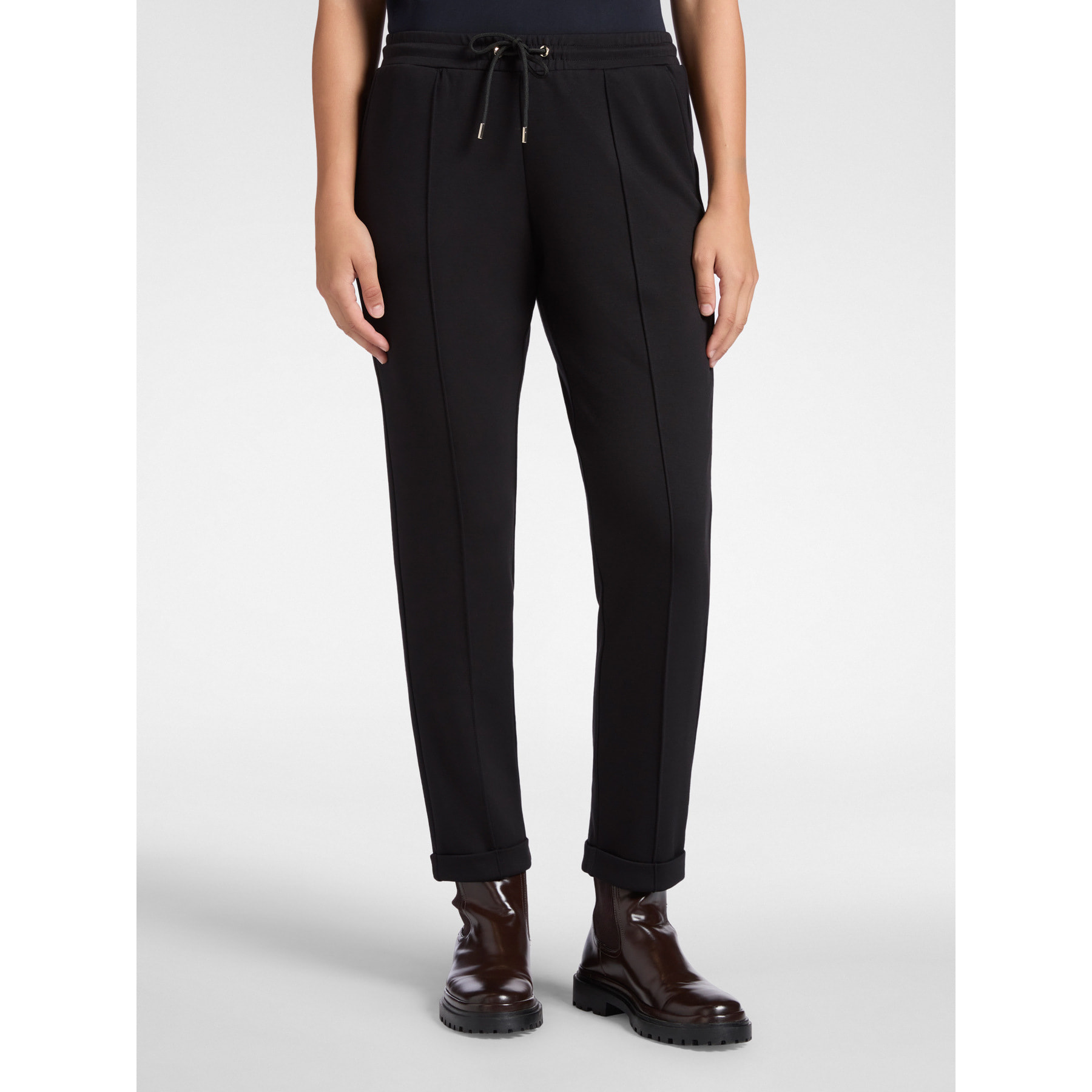 Elena Mirò - Pantaloni joggers in scuba - Nero