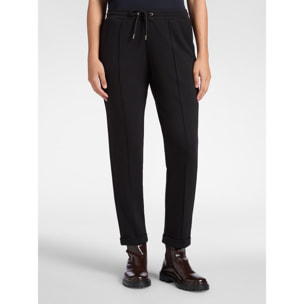 Elena Mirò - Pantaloni joggers in scuba - Nero