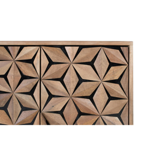 Aparador de Madera de Mango Estilo Contemporáneo Geométrico