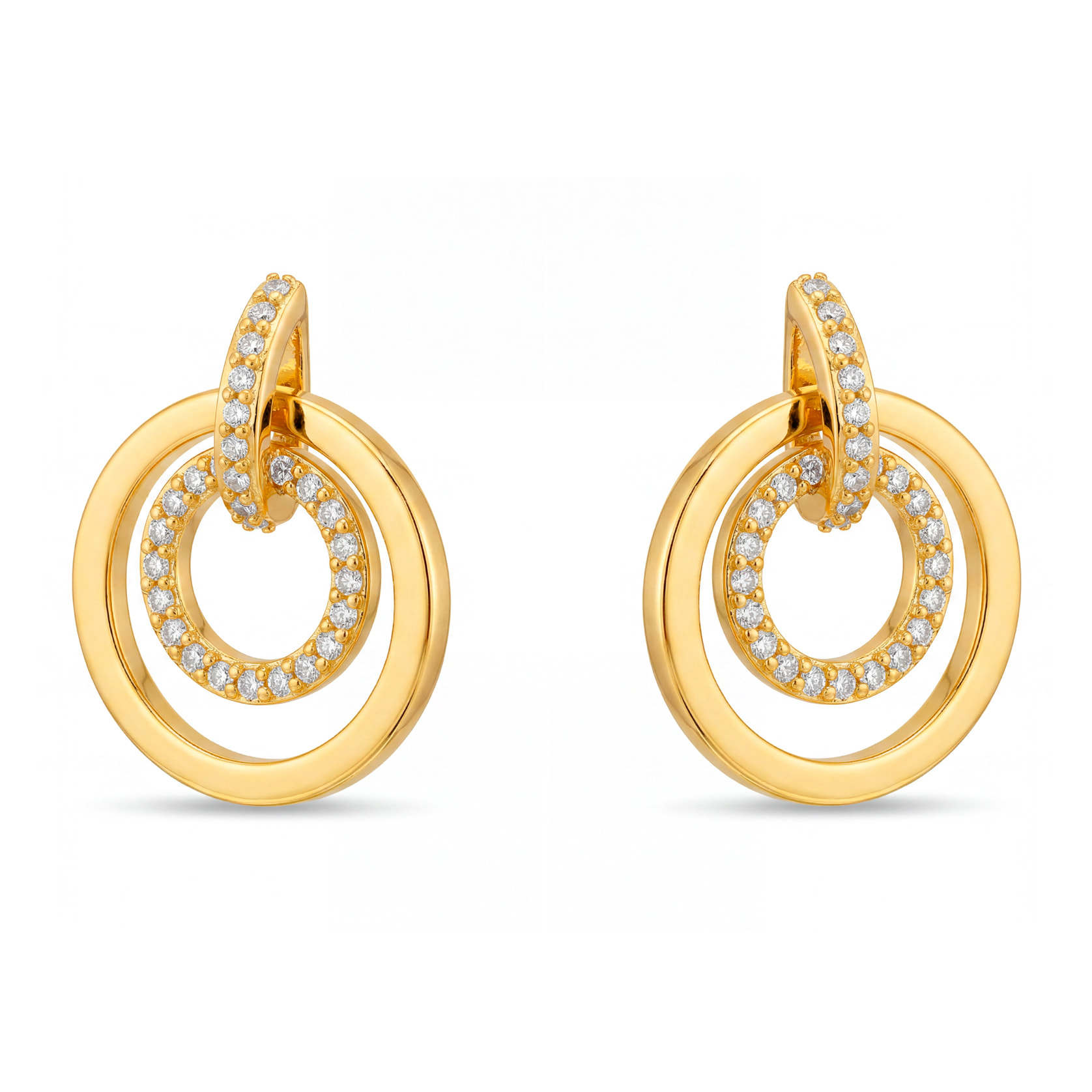 Pendientes Nahio acabado oro amarillo 18k