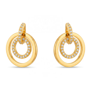 Pendientes Nahio acabado oro amarillo 18k