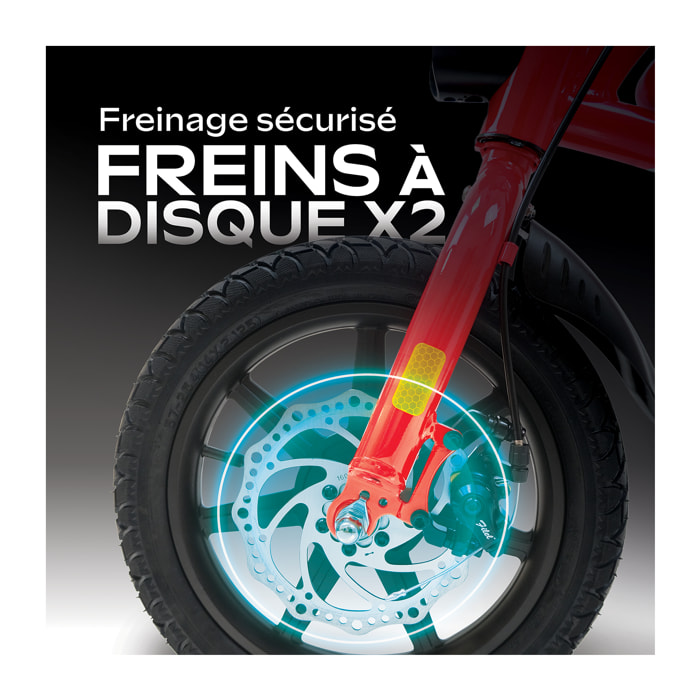 Draisienne Électrique Adulte E-bike 140 - Autonomie Jusqu'a 18 km - Pneu 14" Gonflable - Batterie 42V/5.2Ah - Poids 15Kg