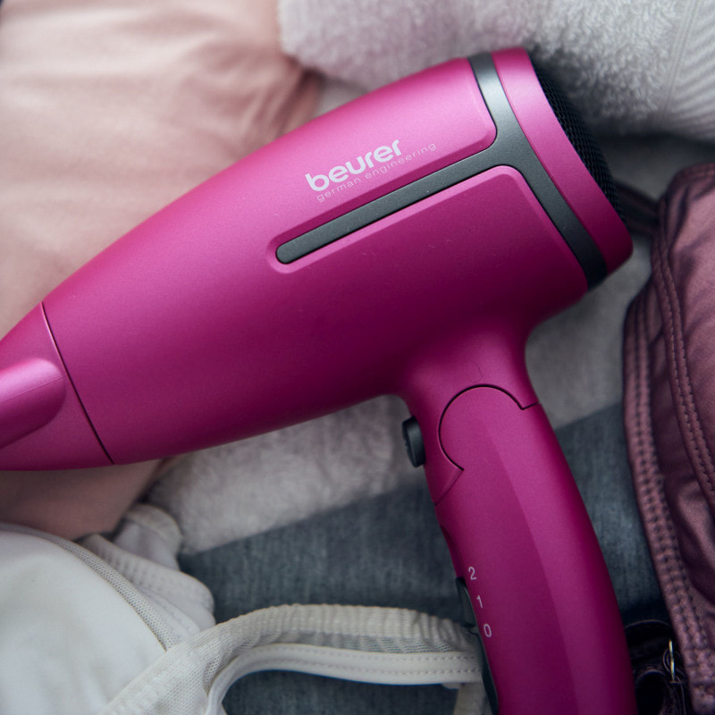 Sèche cheveux de voyage pliable rose