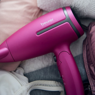 Sèche cheveux de voyage pliable rose
