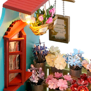 Recogiendo la luz entre las flores. Maqueta 3D realista con gran detalle y luces led.