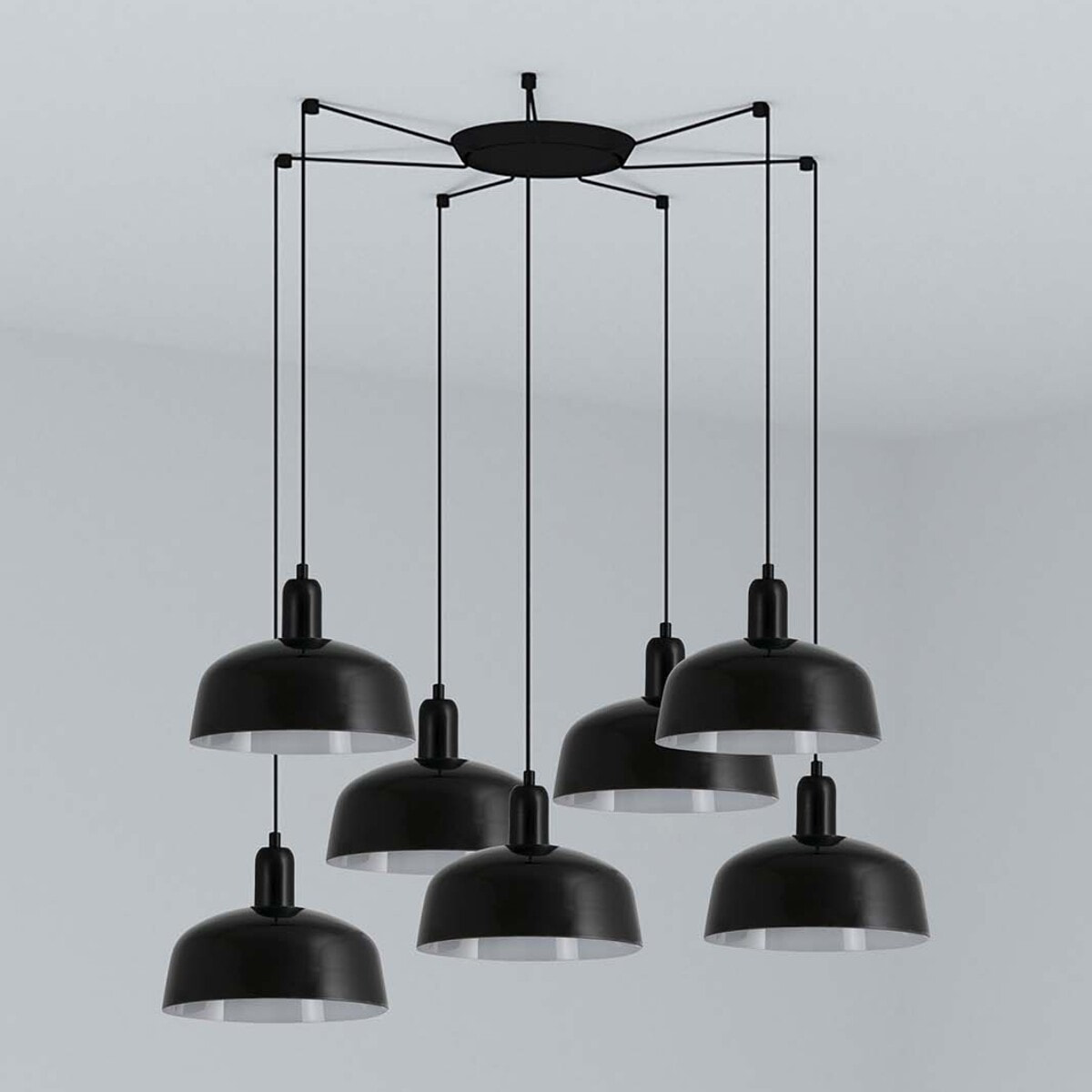 TATAWIN M métal 7L Lampe suspension noire