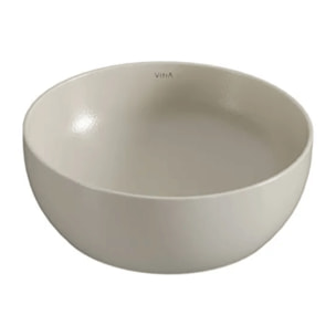 Vasque ronde recyclée Outline compact beige mat 41x41 cm