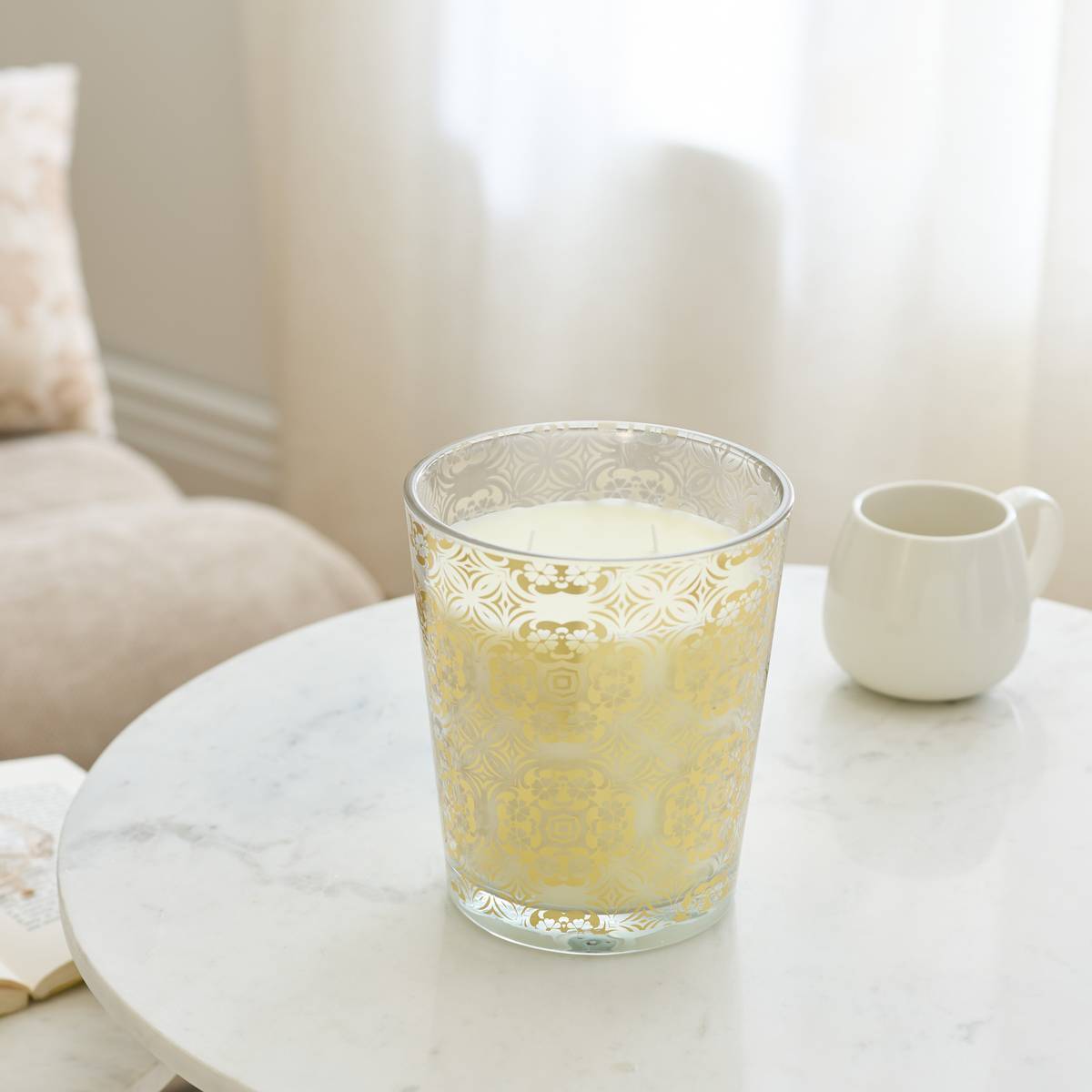 Bougie parfumée Ilan épice 820g dorée