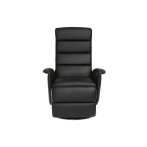 Fauteuil relax manuel noir NELSON