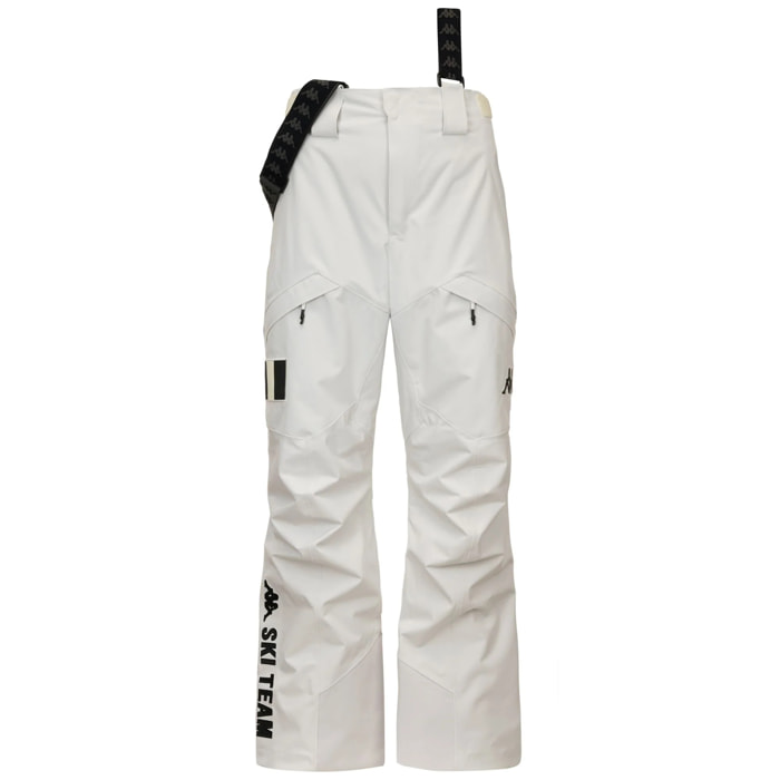 Kappa - Pantaloni Uomo Donna Bianco - 6Cento 622C Premium