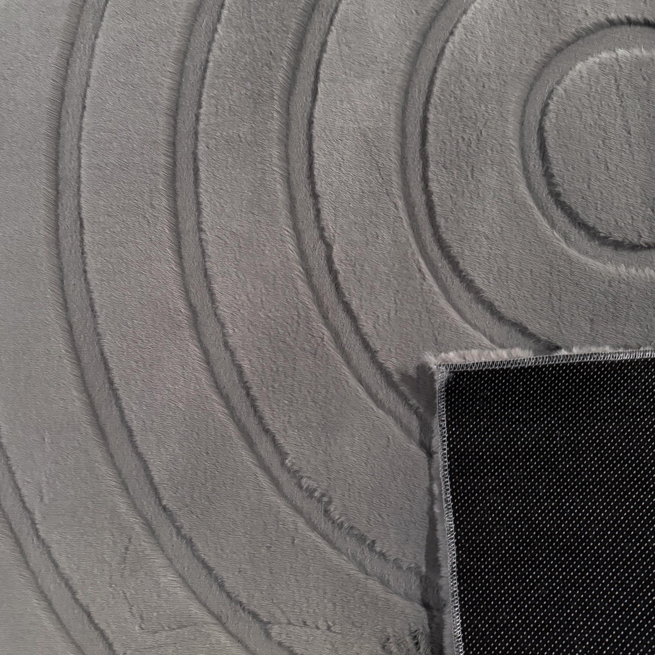 ALASKA - Tapis doux à motif arc anthracite