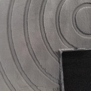 ALASKA - Tapis doux à motif arc anthracite