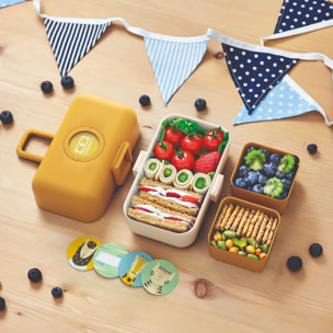 Lunch box à compartiments pour enfant Tresor 800ml Jaune Moutarde