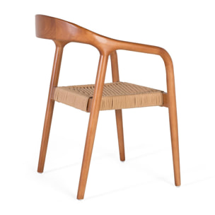Silla de Madera de Caucho 57 Cm Estilo Contemporáneo