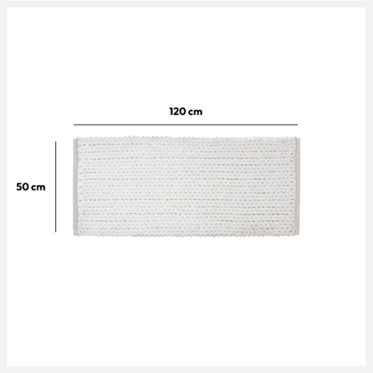 Tapis 120x50 cm Blanc Colorama