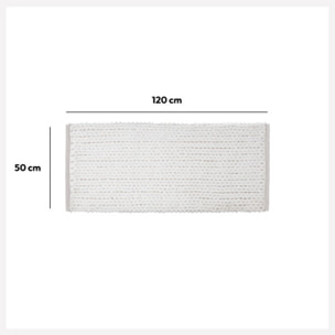 Tapis 120x50 cm Blanc Colorama