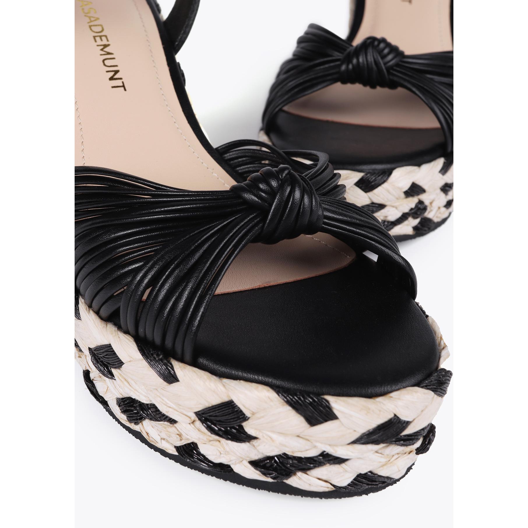 Zeppe plateau con dettaglio intrecciato