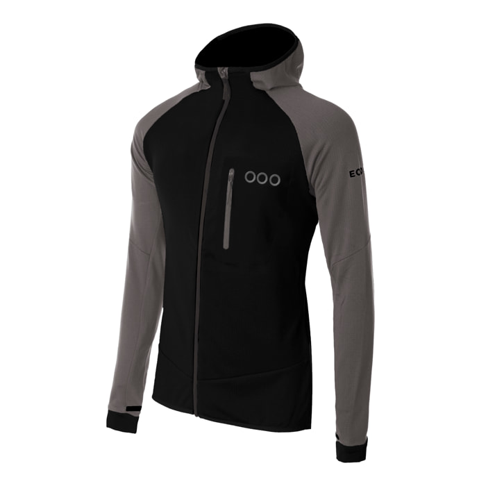 Chaqueta ECOActive Light Insulated Jacket with cap marca ECOON - Negro / Gris