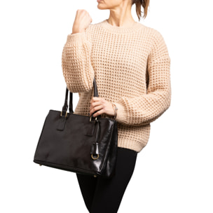 Borsa a tracolla  da donna In Vera pelle Made in Italy 35x23x16 cm