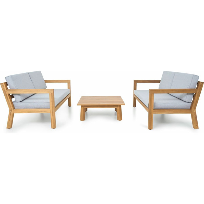 Salon de jardin 4 places en bois FSC - PALAU
