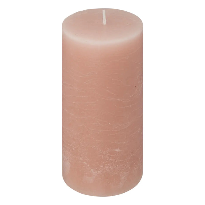 Bougie rustique rose clair 445g