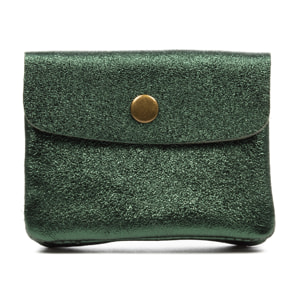 Alpignano monedero mujer. Piel auténtica Gamuza lacada brillante.