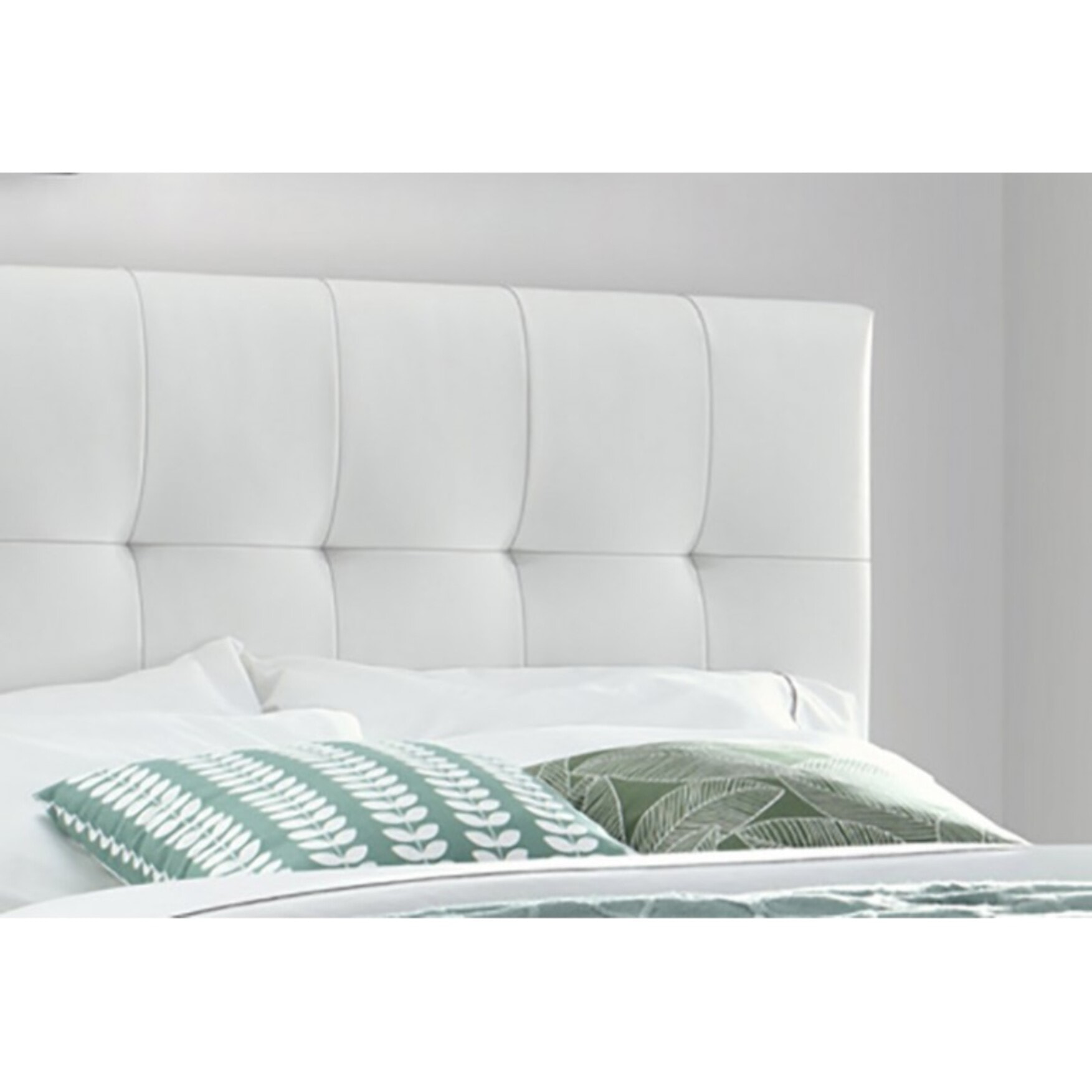 Lit double design capitonné 140 x 190 - BIANCA