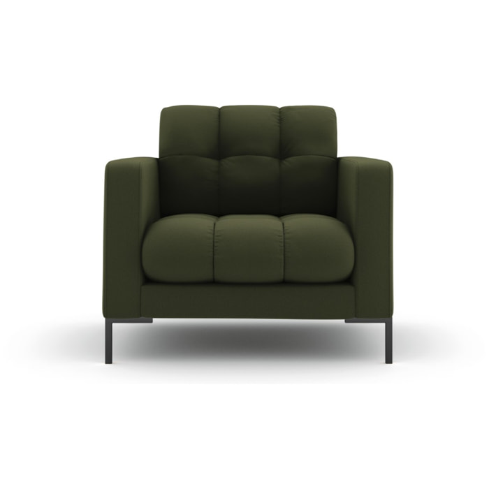 Fauteuil "Bali" en tissu structurel vert