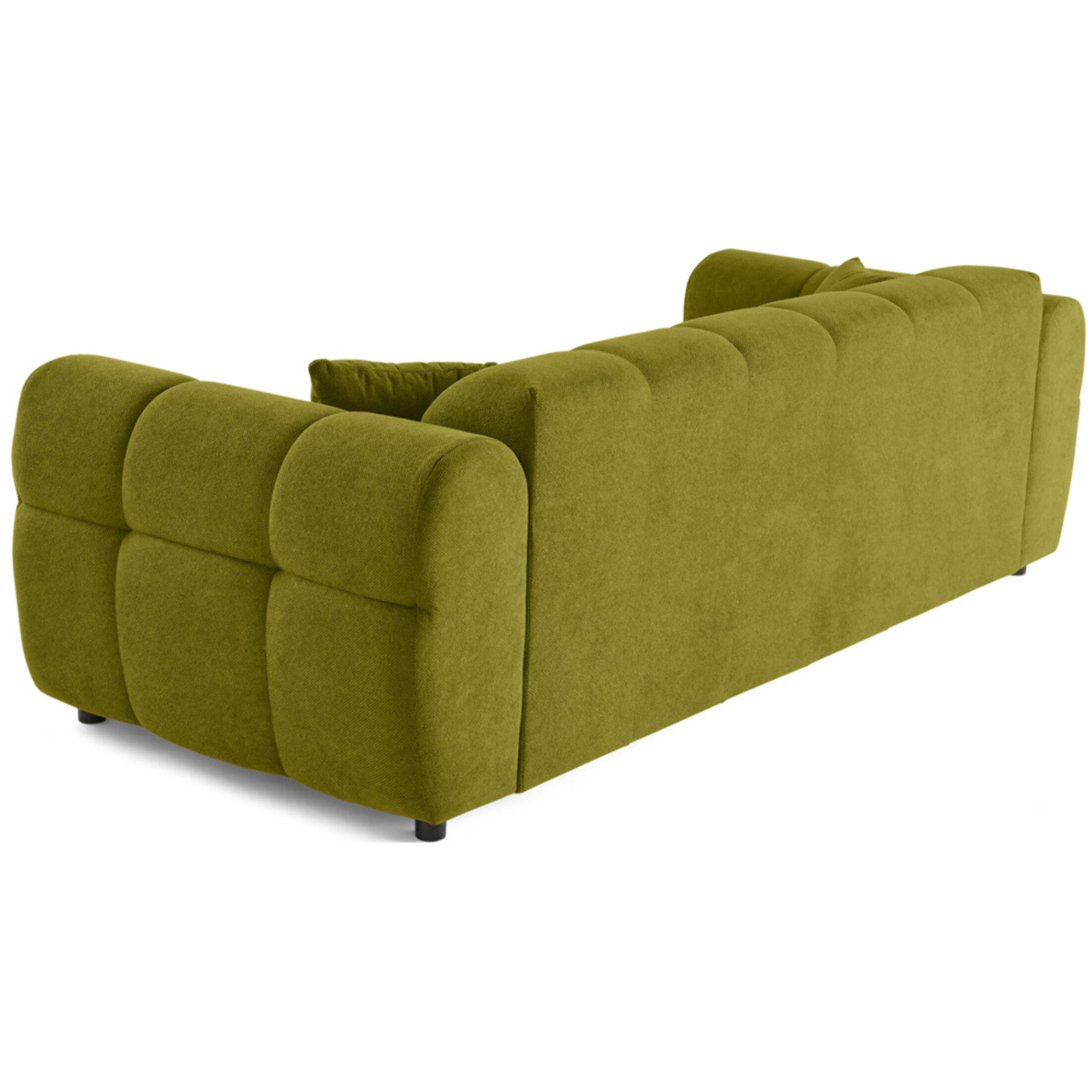 Ray - canapé droit 3 places en tissu texturé - Vert