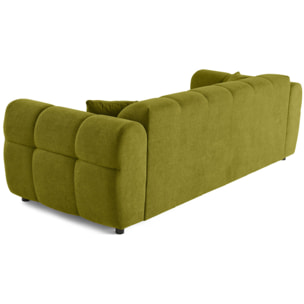 Ray - canapé droit 3 places en tissu texturé - Vert