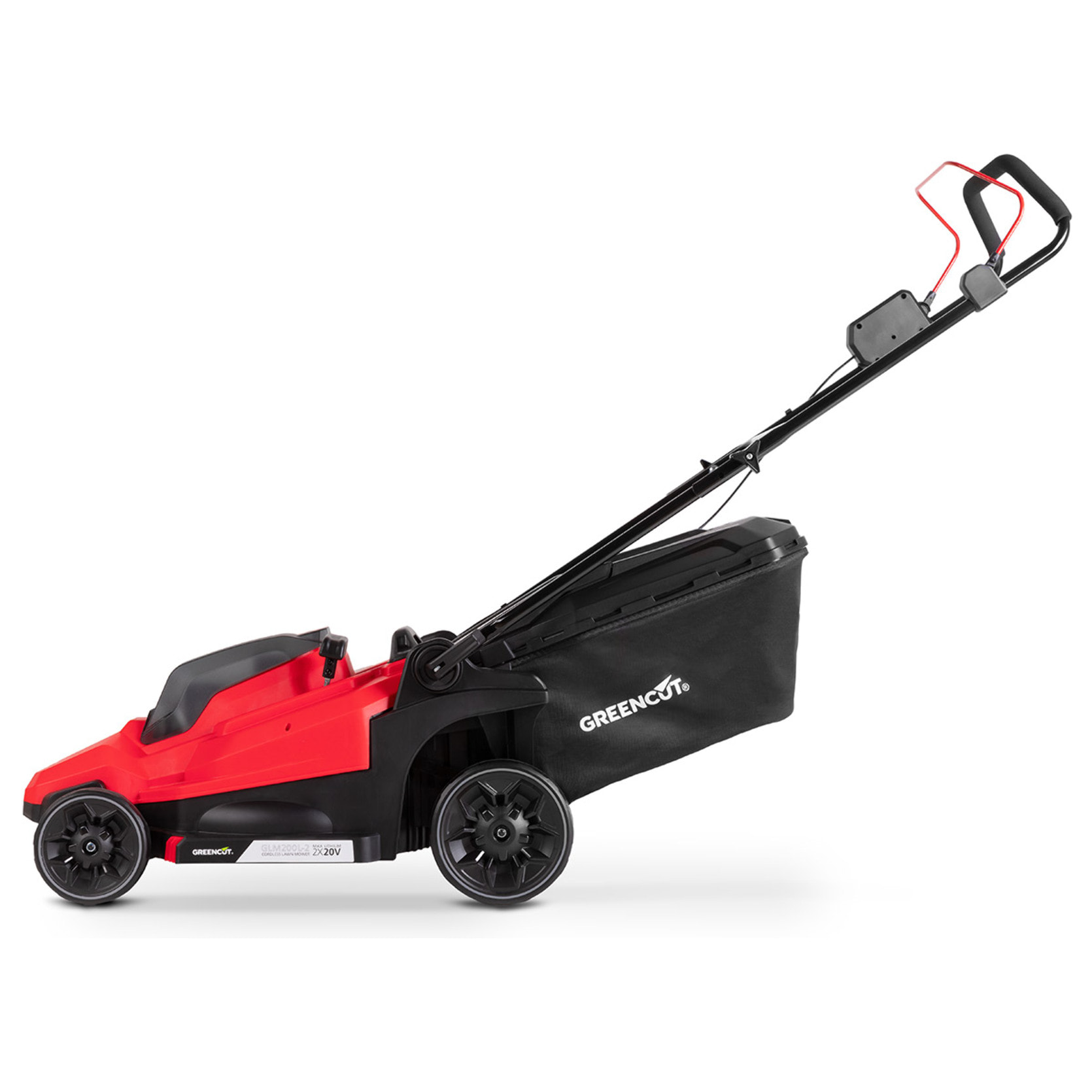 Cortacésped batería litio 40V (2 baterías de 20V) corte 430mm, 3100 rpm, 6 alturas - Greencut GLM200L-2