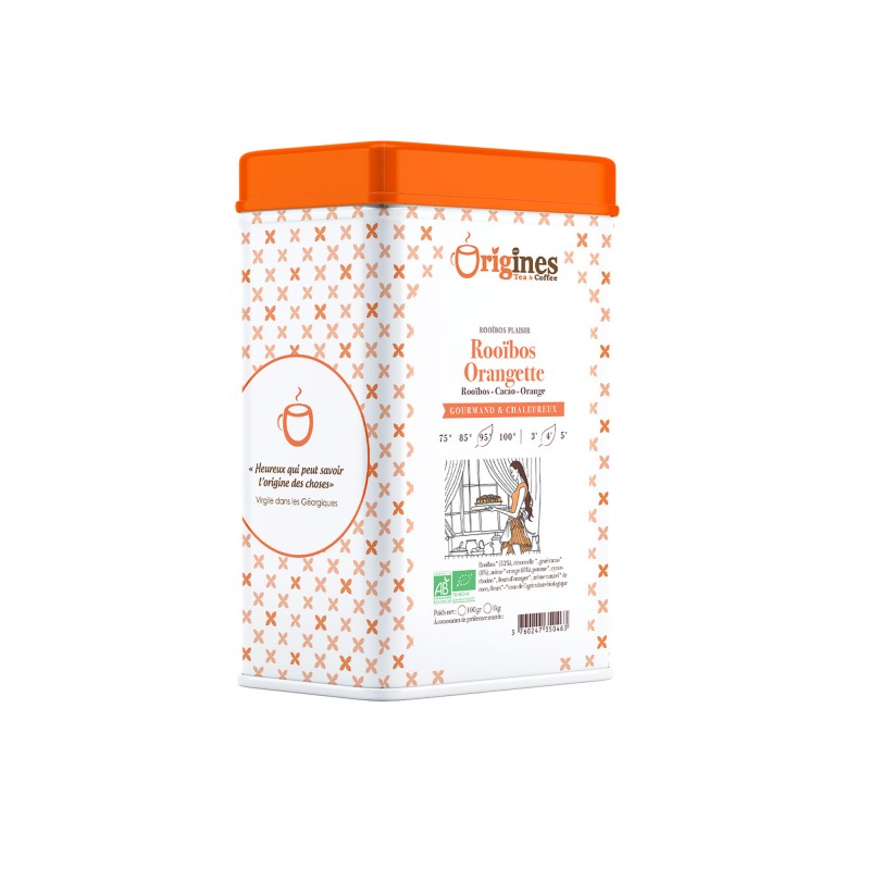 Rooïbos Orangette Bio - Boîte Métal 100g