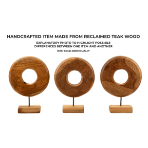 SCULTURA DORAT IN TEAK RICICLATO CM 28X10X38 (PEZZI UNICI - NON RIP. IN SERIE)