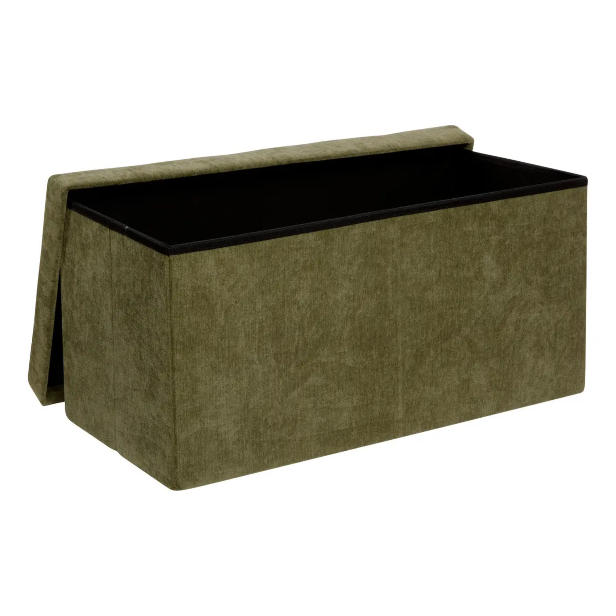 Pouf pliant double Lysandre 76x38cm vert cedre