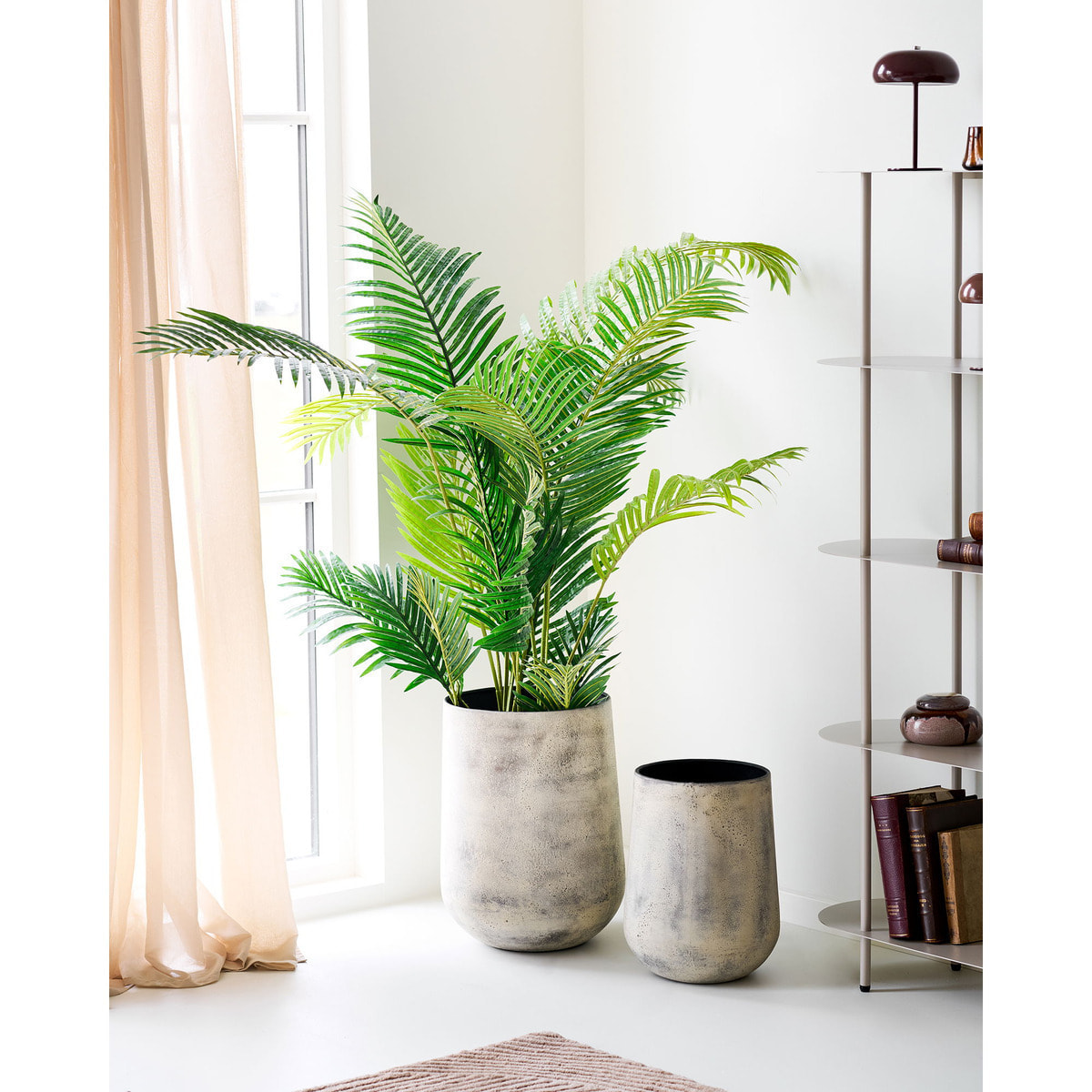 Set 2 vasi decorativi in metallo beige anticato Vikasa Home