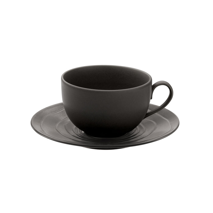 Aventure Gris - Coffret 6 tasses et soucoupes café