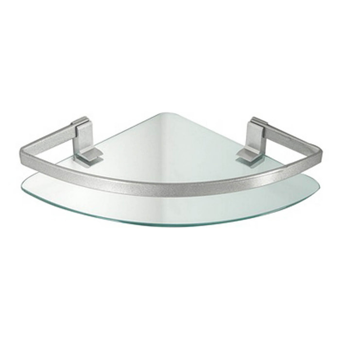 Étagère murale Tomasucci STEFFANI, en verre et acier, transparent, 26 × 26 × 5 cm