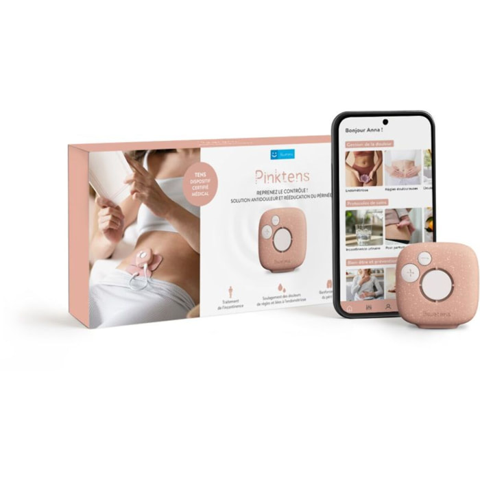 Appareil électrostimulation BLUETENS Pinktens Electrostimulation et Kegel guidés