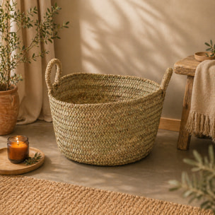 Panier rond bas XL - Naturel