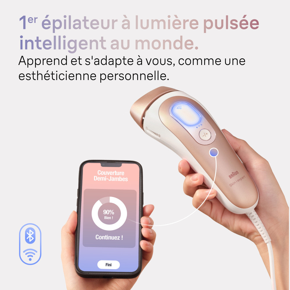 Braun IPL Skin i·expert (Épilateur A Lumière Pulsée) - Avec Pochette, Rasoir Venus et 2 Têtes