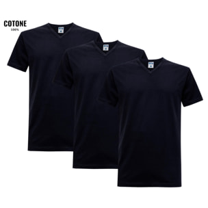 3 T-Shirt Uomo 100% Cotone NOTTINGHAM Art. TV700 Scollo V