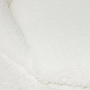 Fauteuil "Romi" bouclette blanc