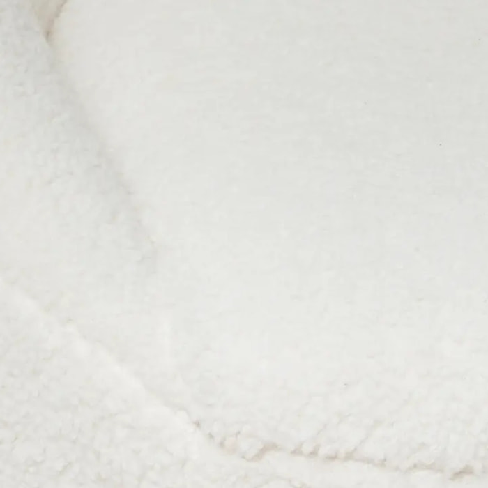 Fauteuil "Romi" bouclette blanc
