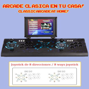 Consola retro ARACADE 3D 64Gb 4222 juego WIFI PANDORA FORREST. Pantalla full 10'' para dos jugadores.